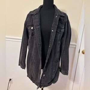 Womens Black Denim Jacket